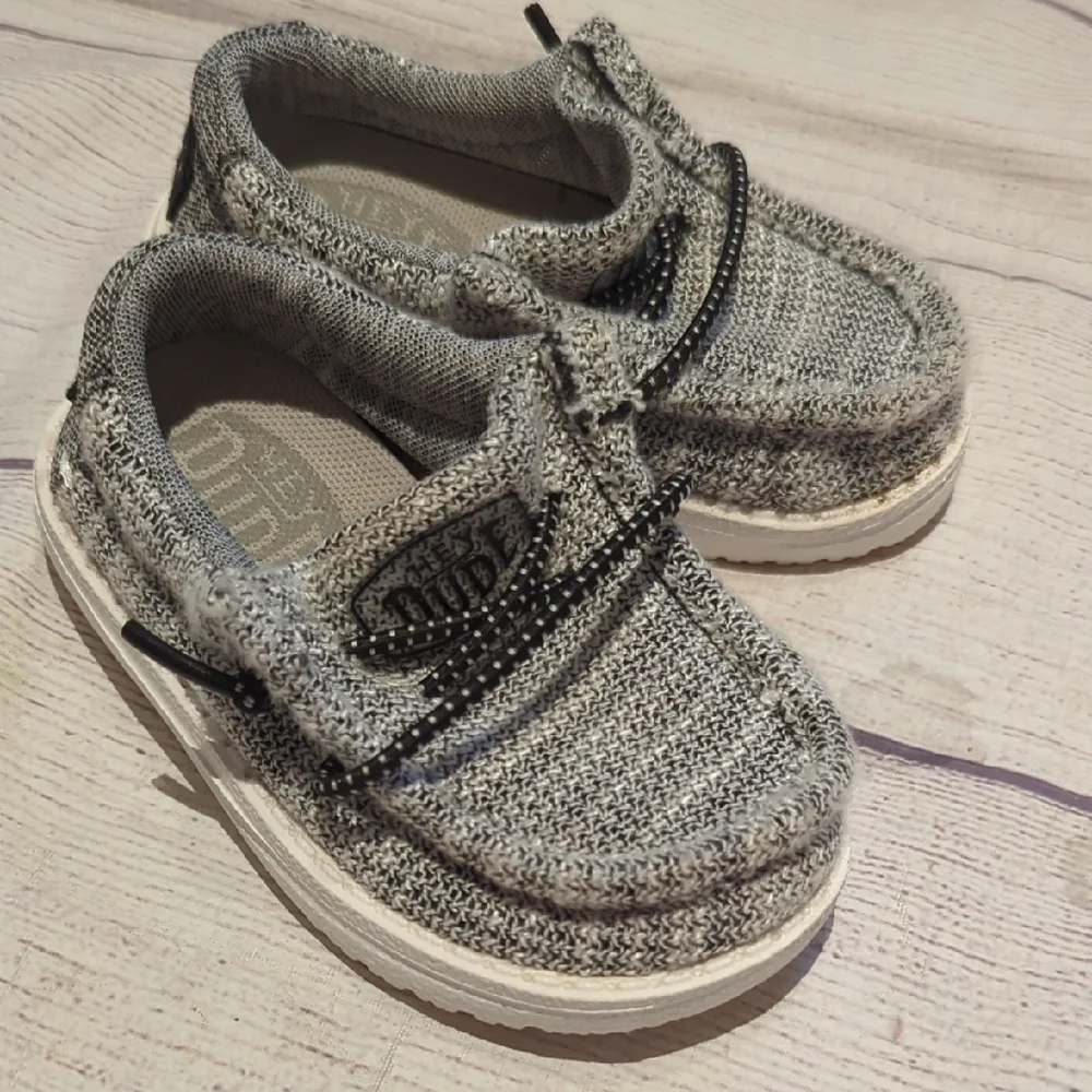 Hey Dude Kids Gray Moccasins